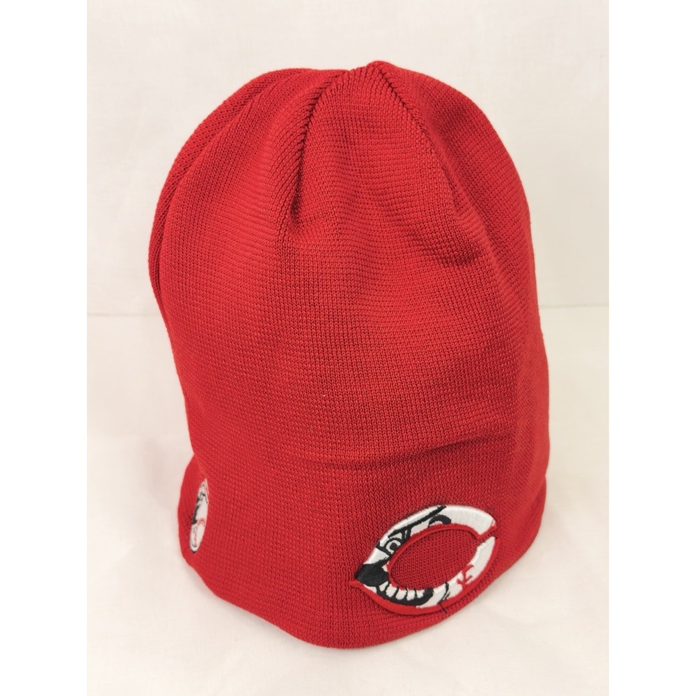 Cincinnati Reds Beanie Hat New Era Authentic Collection Red MLB OSFM Knit Cap Nw - Picture 2 of 9